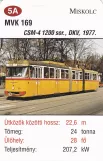 Spillekort: Miskolc sporvognslinje 2V med ledvogn 169 (2014)
