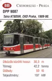 Spillekort: Prag sporvognslinje 9 med ledvogn 9087 (2014)