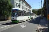 Stettin sporvognslinje 11 med motorvogn 788 ved Antosiewicza (2015)