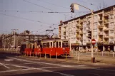 Stettin sporvognslinje 3 med motorvogn 290 på aleja Niepodległości (1984)