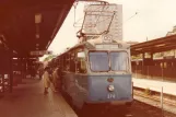 Stockholm sporvognslinje 12 Nockebybanan med motorvogn 374 "Lappland" ved Alvik (1980)