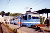 Stockholm sporvognslinje 21 Lidingöbanan med motorvogn 317 ved Ropsten (1992)