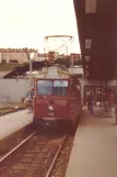 Stockholm sporvognslinje 21 Lidingöbanan med motorvogn 49 ved Ropsten (1980)