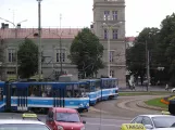 Tallinn sporvognslinje 3 med ledvogn 99 på Viru väljak (2006)