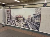 Tegning: New York på væg i undergrunden (2022)