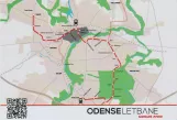 Tegning: Odense , forsiden Odense Letbane Samler Byen (2017)