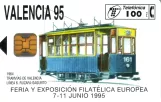 Telekort: Valencia motorvogn 161 , forsiden Valencia  95 (1995)