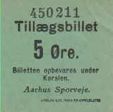 Tillægsbillet til Århus Sporveje (ÅS) (1933)