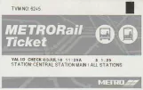 Timebillet til Metropolitan Transit Authority of Harris County (METROrail), forsiden (2018)