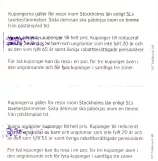 Timebillet til Storstockholms Lokaltrafik (SL), bagsiden (2009)