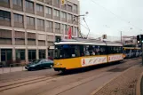 Ulm sporvognslinje 1 med ledvogn 2 på Olgastraße (1998)