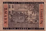 Voksenbillet til Berliner Verkehrsbetriebe (BVG), bagsiden Berliner Pferdeeisenbahn (1922)