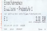 Voksenbillet til Freiburger Verkehr (VAG), forsiden (2008)