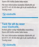 Voksenbillet til Göteborgs Spårvägar (GS), bagsiden (2020)