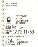 Voksenbillet til Kaupunkiliikenne / Stadstrafik, forsiden (2008)