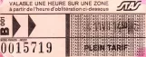 Voksenbillet til Société des Transports de l'Agglomération Stéphanoise (STAS) (1981)