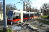 Wien sporvognslinje 1 med lavgulvsledvogn 3 ved Prater Hauptallee (2010)