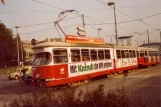 Wien sporvognslinje 18 med ledvogn 4539 i krydset Neubaugürtel/Mariahilfer Straße (1982)