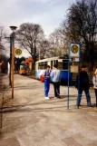 Woltersdorf sporvognslinje 87 med bivogn 92 ved S-Bahnhof Rahnsdorf (1994)