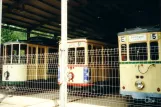Wuppertal motorvogn 49 inde i remisen Betriebshof Kohlfurther Brücke (2002)