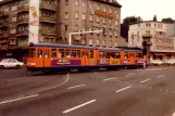 Wuppertal sporvognslinje 608 med ledvogn 3825 i krydset Berliner Straße/Schwarzbach (1981)