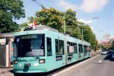 Würzburg sporvognslinje 5 med lavgulvsledvogn 258 ved Grombühl/Uni-Kliniken (2007)