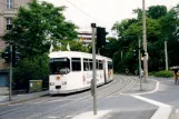 Würzburg sporvognslinje 5 med ledvogn 210 ved Berliner Platz (2003)