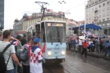 Zagreb ekstralinje 1 med ledvogn 347 på Trg bana Josipa Jelačića (2008)