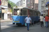 Zagreb sporvognslinje 12 med bivogn 701 på Draškovićeva ulica (2008)