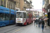 Zagreb sporvognslinje 17 med ledvogn 340 på Ilica ulica (2008)