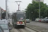Zagreb sporvognslinje 9 med ledvogn 344 på Ozaljska ulica (2008)