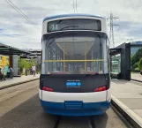 Zürich sporvognslinje 11 ved Glattpark set bagfra (2020)