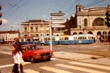 Zürich sporvognslinje 13 på Bahnhofplatz (1981)