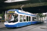 Zürich sporvognslinje 4 med lavgulvsledvogn 3005 ved Escher-Wyss-Platz (2005)