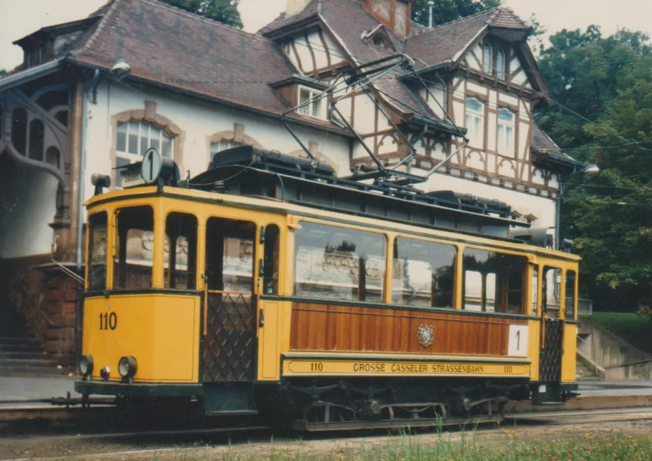 Arkivfoto: Kassel museumsvogn 110 ved Wilhelmshöhe (Park) (1996)