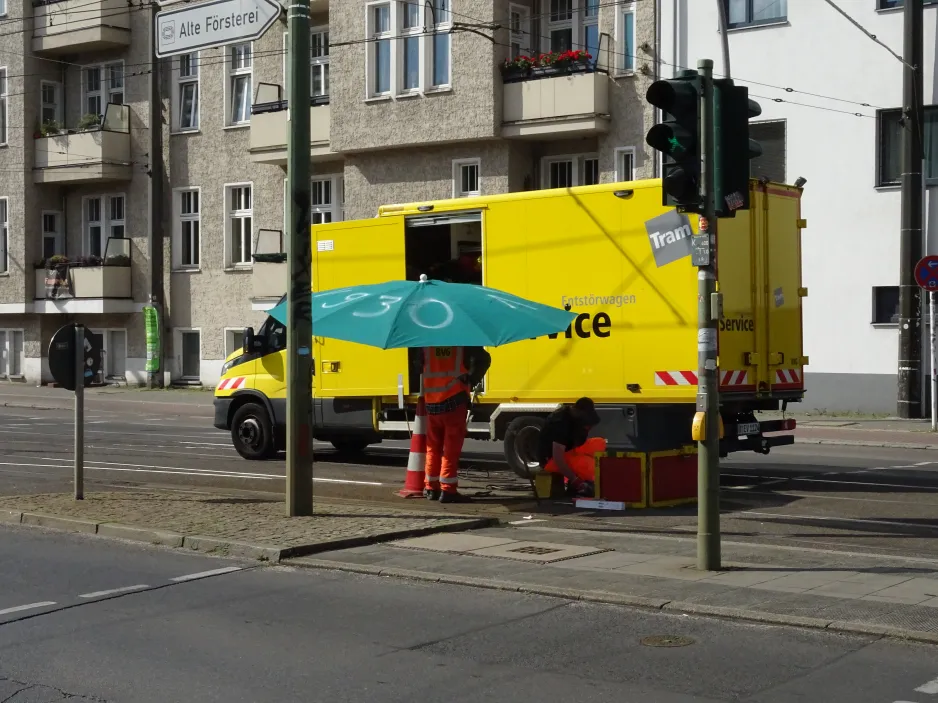 Berlin arbejdsvogn EV 1124 ved Bahnhofstr. / Lindenstr. (2024)