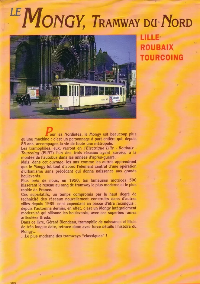 Bog: Lille sporvognslinje R med motorvogn 511 i Lille. Bagside (1995)