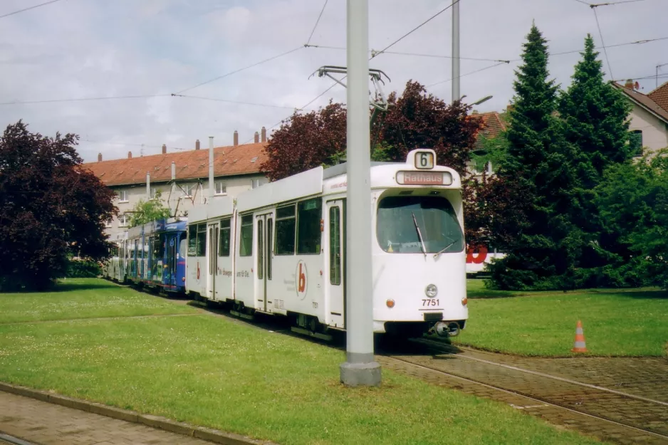 Braunschweig ledvogn 7751 ved remisen Helmstedter Straße (2006)