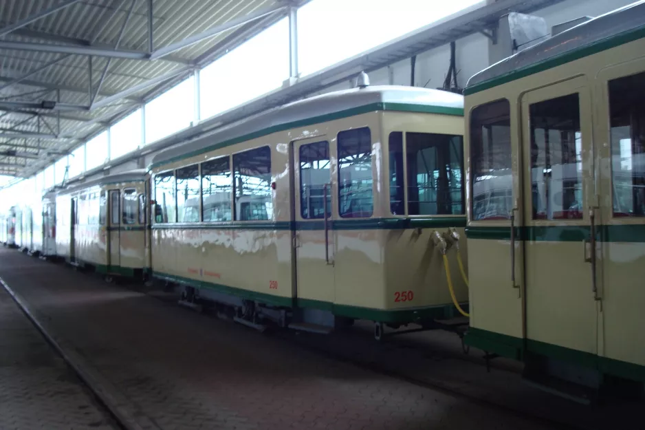 Braunschweig museumsvogn 250 inde i Verkehrs-Gmbh (2012)