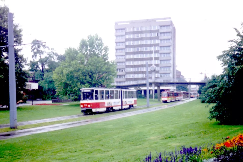 Cottbus ledvogn 20 ved Stadtpromenade (1993)
