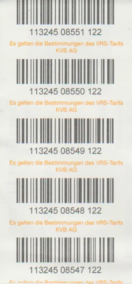 Dagkort til Kölner Verkehrs-Betriebe (KVB), bagsiden (2018)