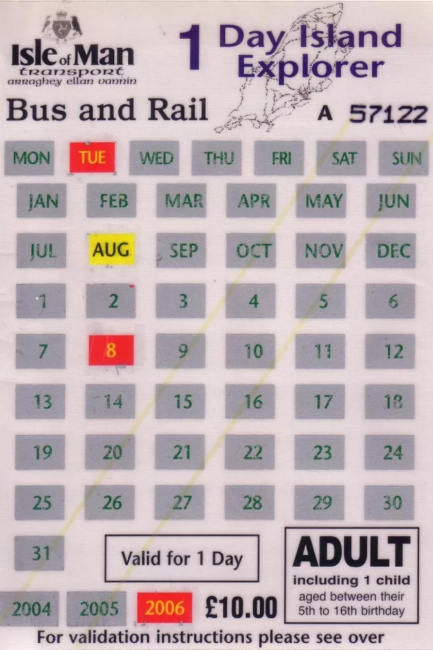 Dagkort til Manx Electric Railway Society (MERS), forsiden (2006)