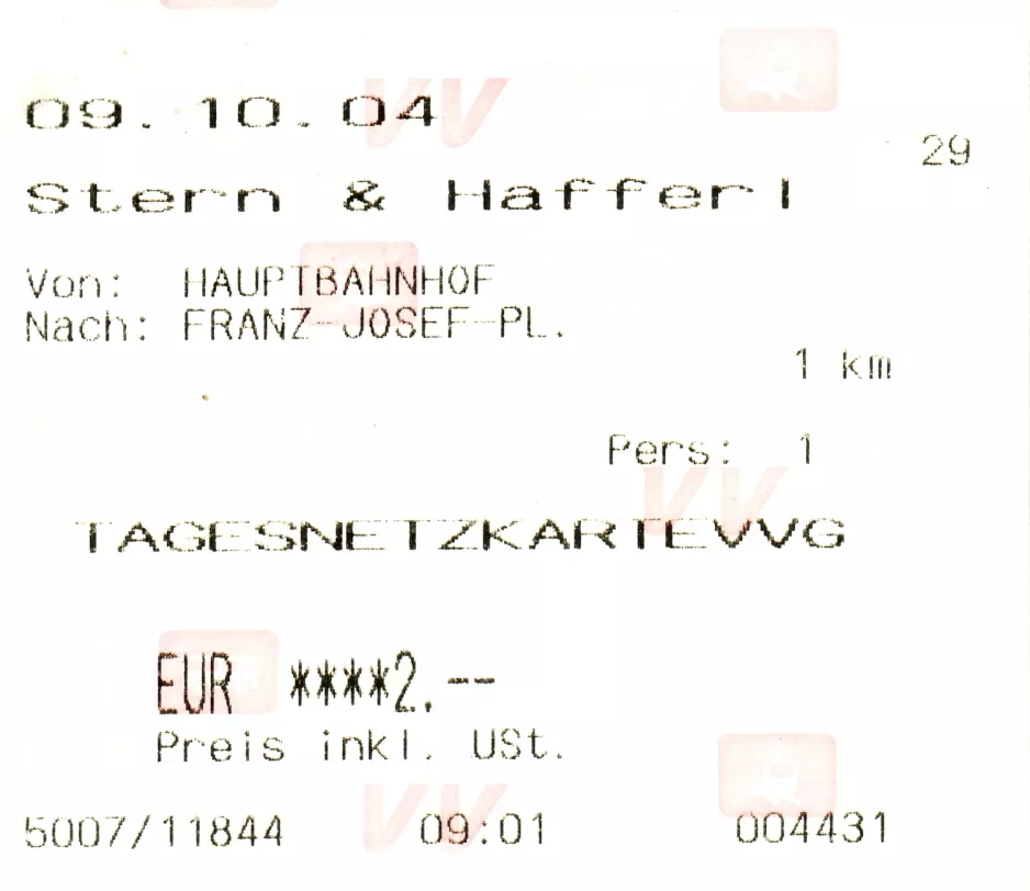 Dagkort til Verein Pro Gmundner Straßenbahn (2004)