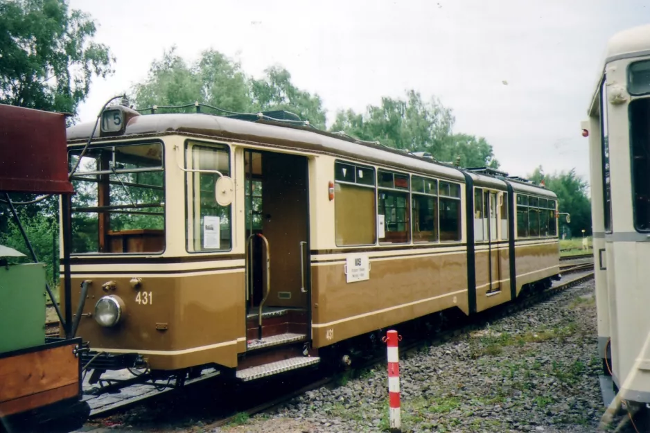 Dortmund ledvogn 431 på Bahnhof Mooskamp (Nahverkehrsmuseum Dortmund) (2007)