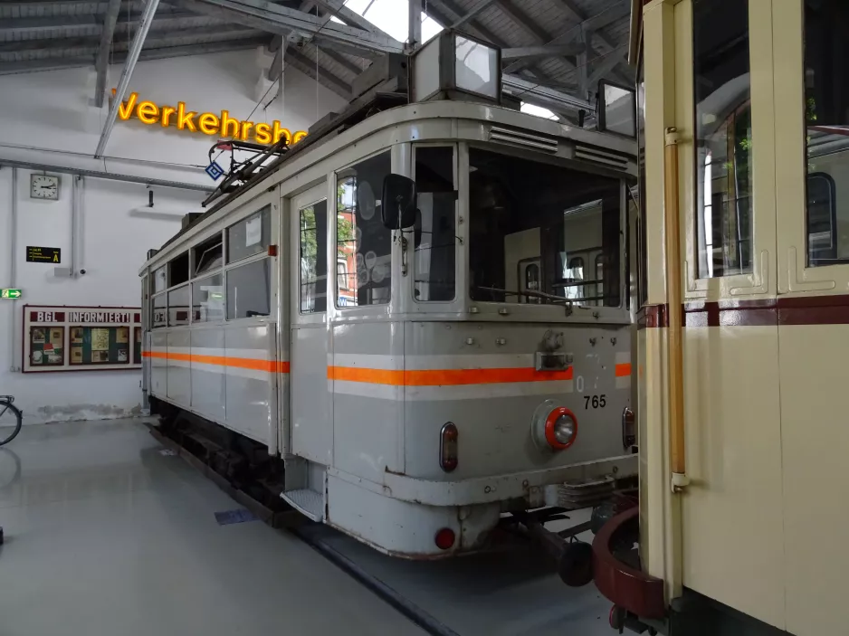 Dresden arbejdsvogn 765 i Straßenbahnmuseum (2019)