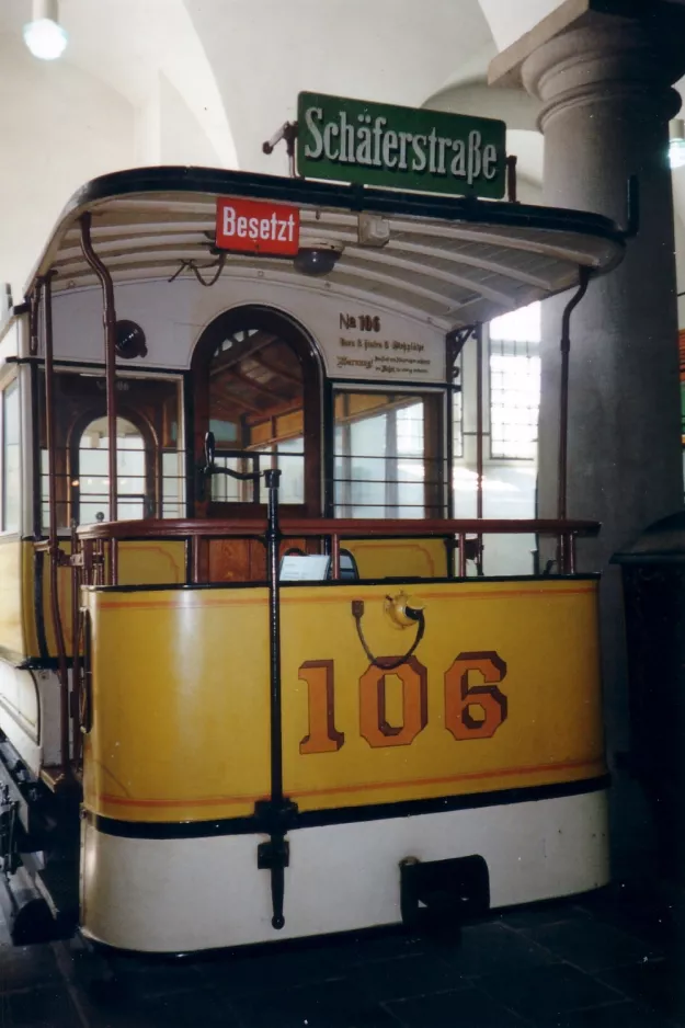 Dresden hestesporvogn 106 på Verkehrsmuseum Dresden (1996)