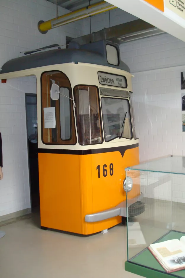 Gera motorvogn 168 på Straßenbahnmuseum Gera (2014)