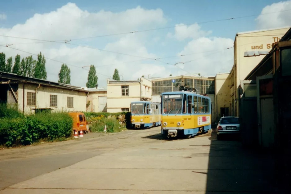 Gotha ledvogn 302 ved remisen Betriebshof (1998)