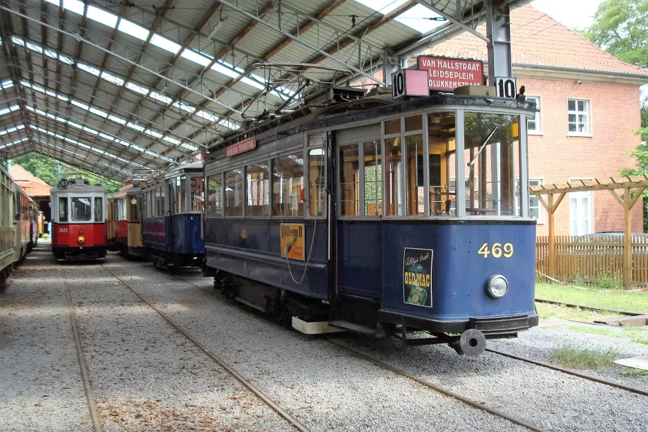 Hannover motorvogn 469 inde i Straßenbahn-Museum (2016)