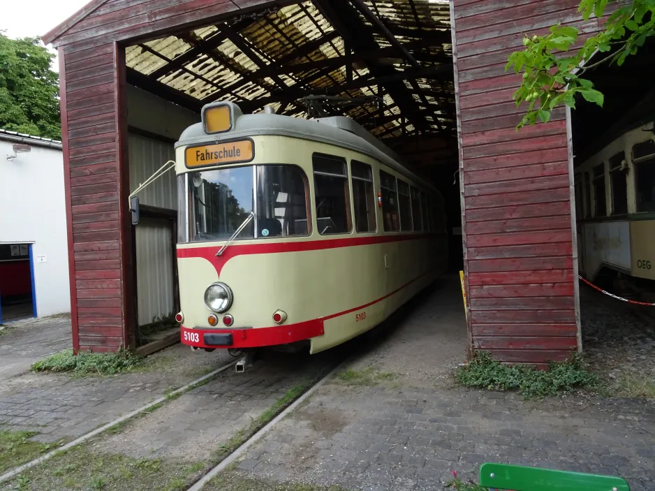 Hannover skolevogn 5103 på Hannoversches Straßenbahn-Museum (2024)